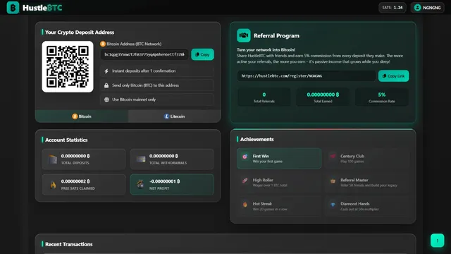 hustlebtc casino deposit