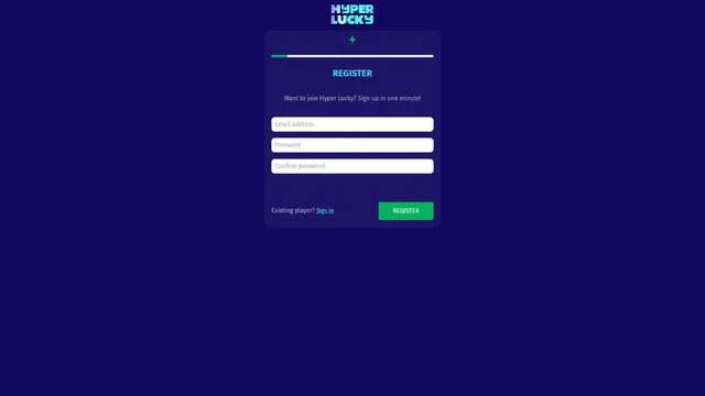 hyperlucky casino registration
