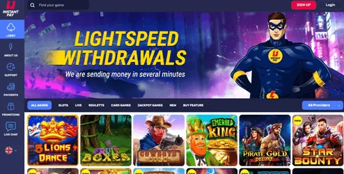 instantpay casino website screen
