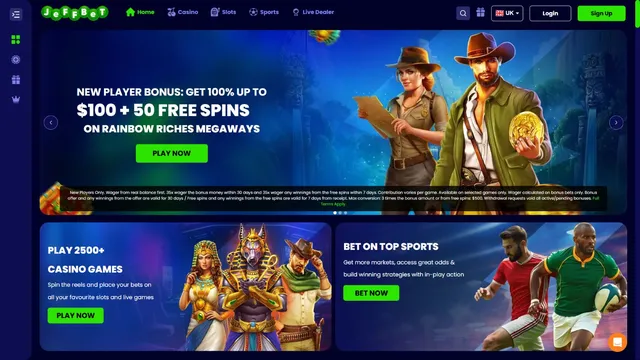 jeffbet casino website screen