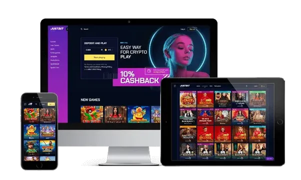justbit casino website screens