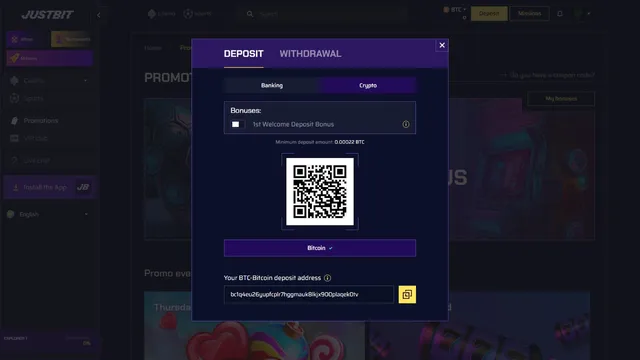 justbit v casino deposit