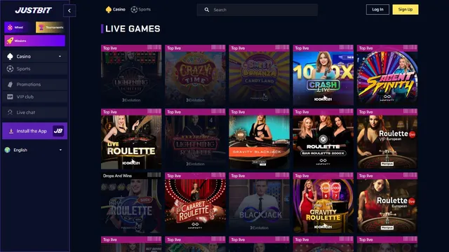 justbit v casino live games
