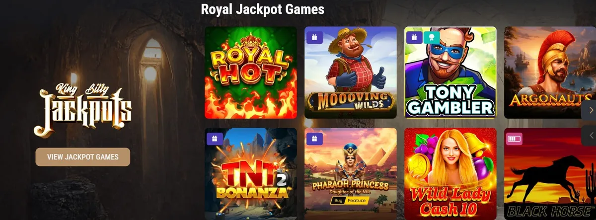 king billy casino jackpots game