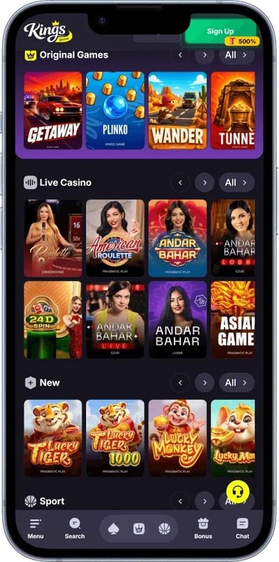 kings game casino phone live games