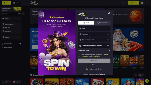 kingsgame casino registration