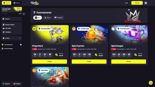 kingsgame casino tournaments