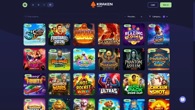 kraken casino games