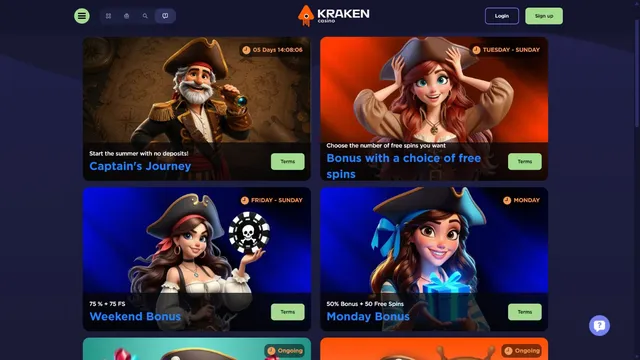 kraken casino promotions