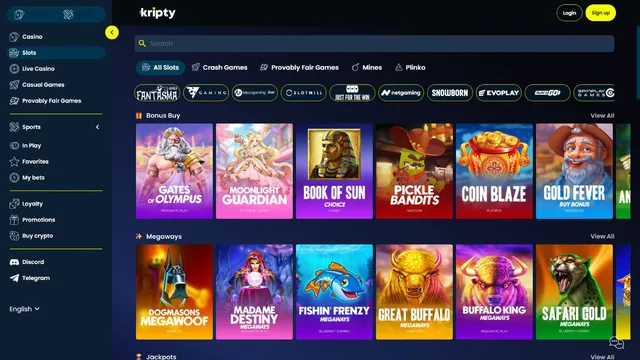 kripty casino games