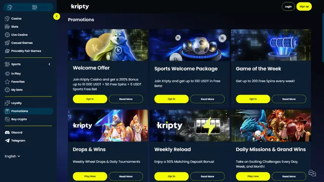 kripty casino promotions