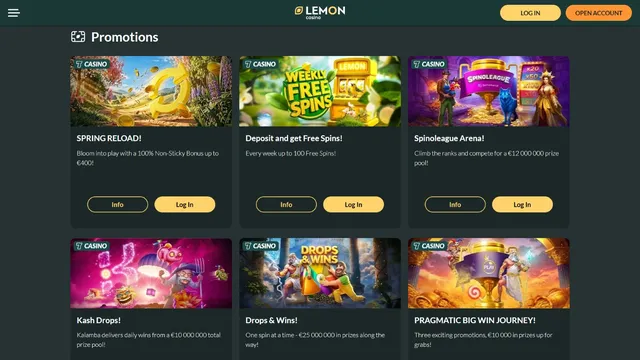 lemon casino promotions