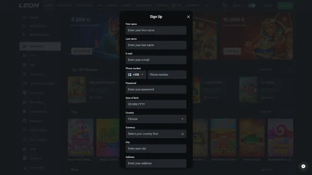 leon casino registration