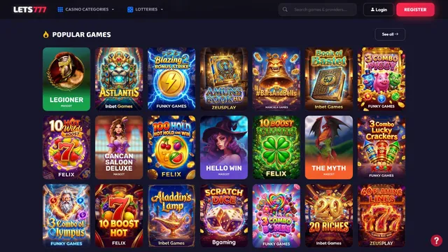 lets777 casino games