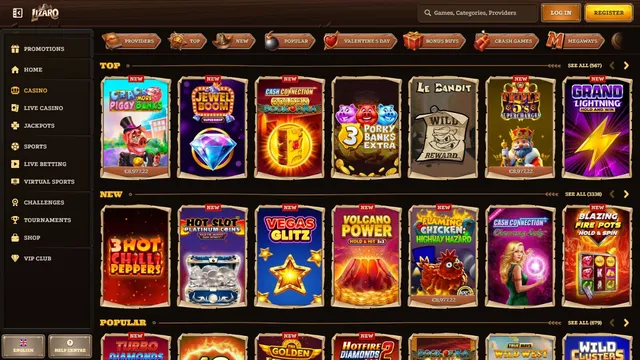 lizaro casino games