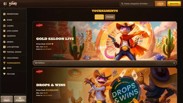 lizaro casino tournaments