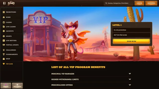 lizaro casino vip club