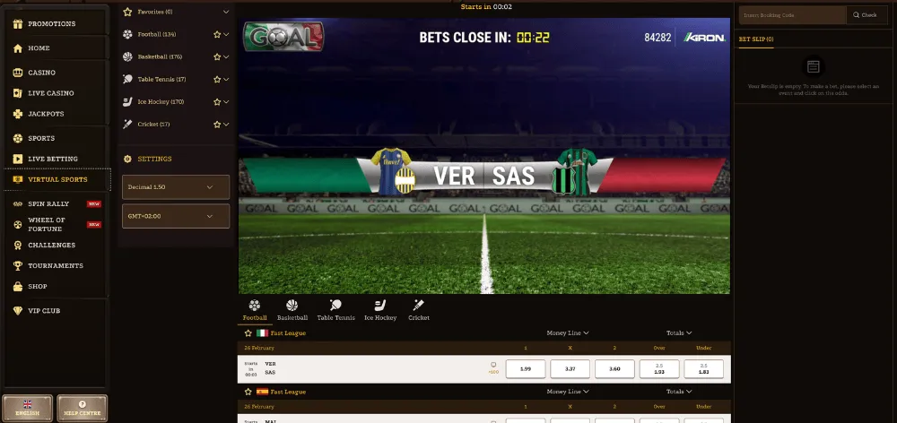 lizaro casino virtual sports icon