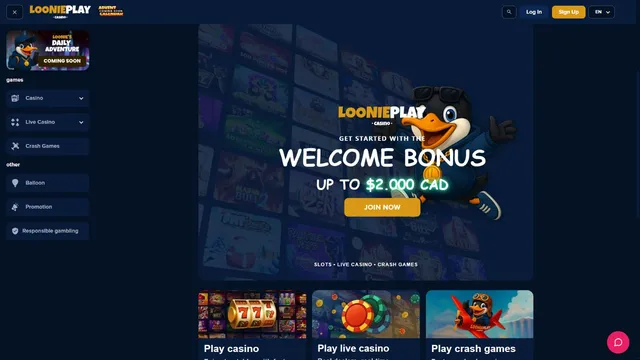 loonieplay casino welcome bonus