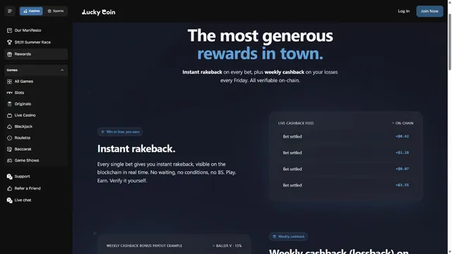luckycoin casino loyalty program