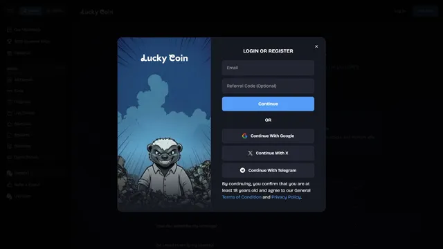 luckycoin casino registration