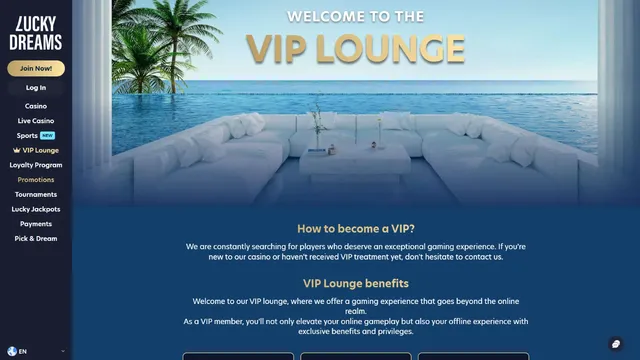 luckydreams casino vip club