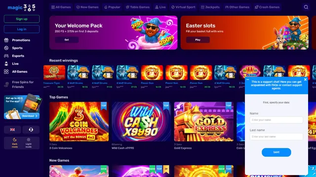 magic365 casino support