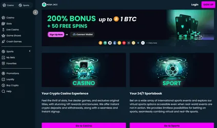 megadice casino web screenshot