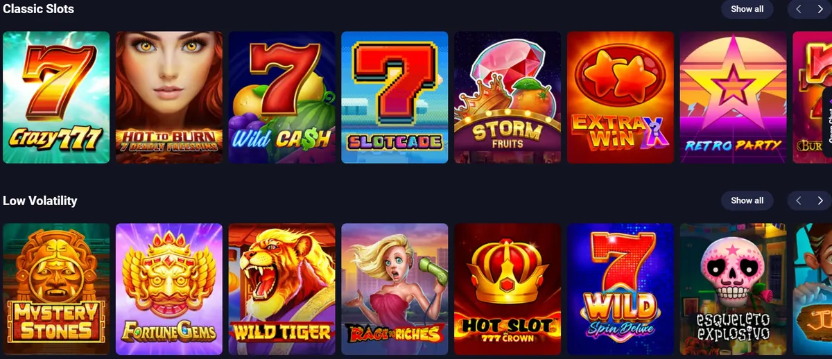 metaspins casino slots low volatility