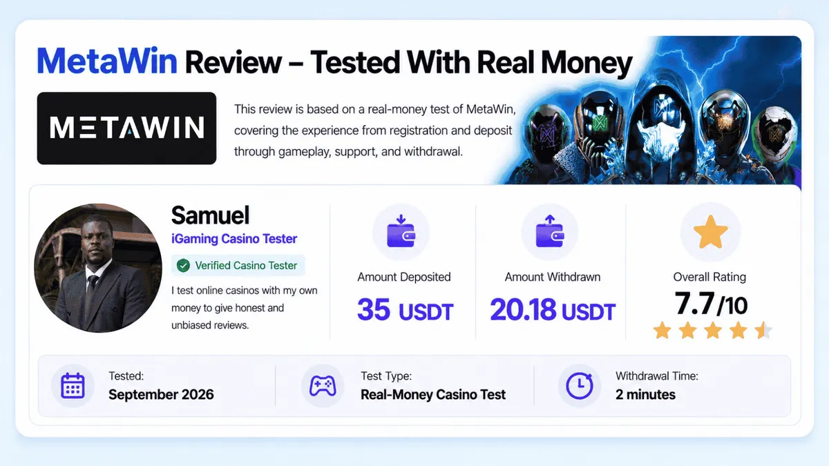 metawin casino test details
