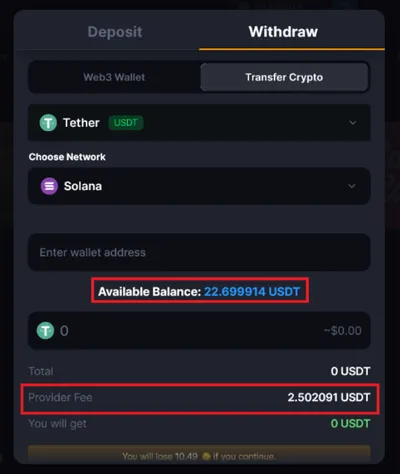 metawin casino withdrawal 1 icon