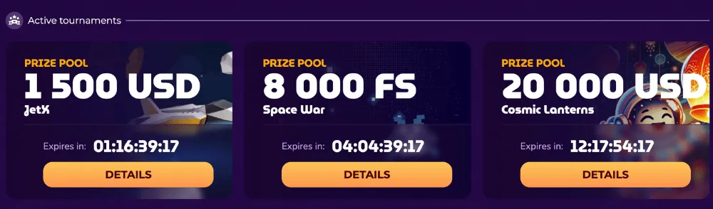 milkyway casino active tournaments icon