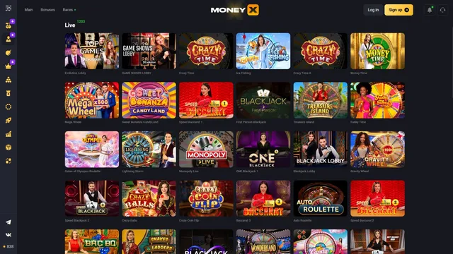 moneyx casino live games
