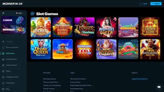 moonspin casino games