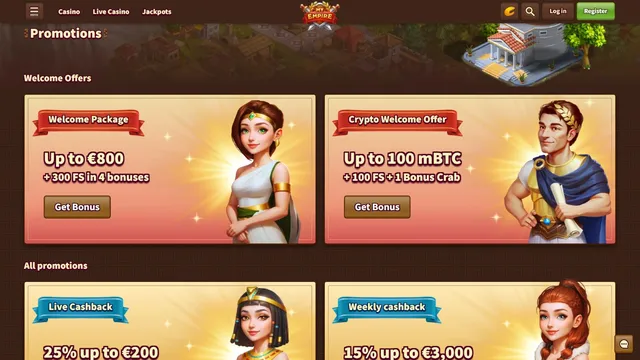 my empire casino promotions