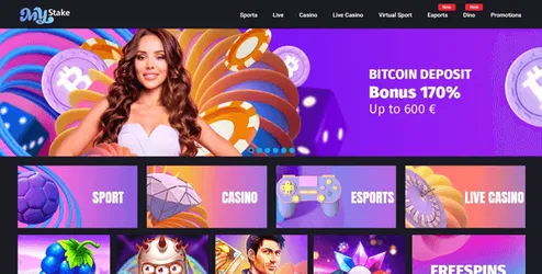 mystake casino website screen