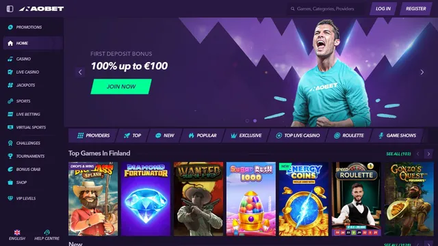naobet casino website screen