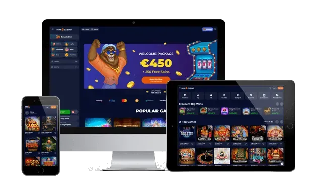 nine casino website screens