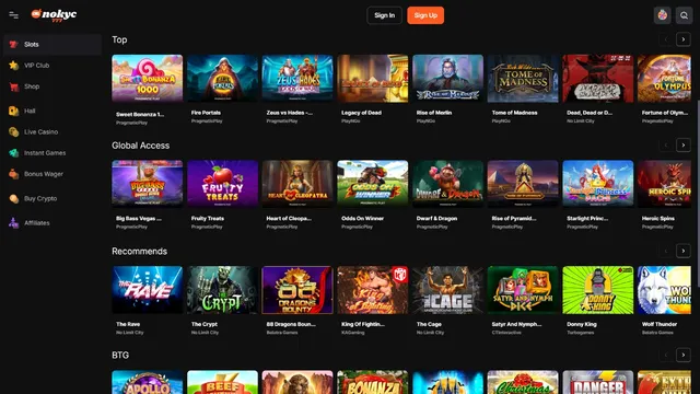 nokyc777 casino games