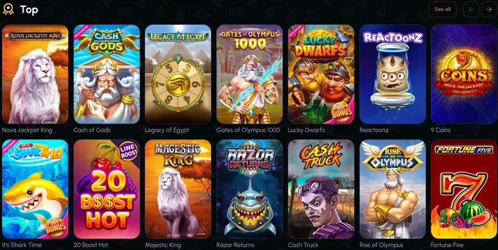 nova jackpot casino games