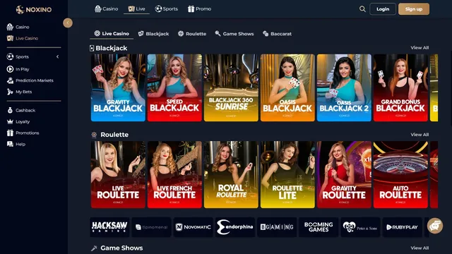 noxino casino live games