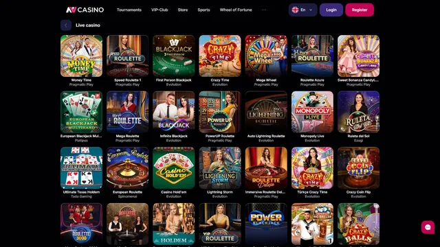 nv casino live games
