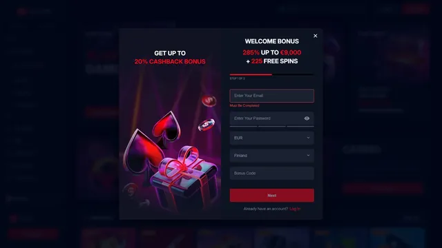 onluck casino registration