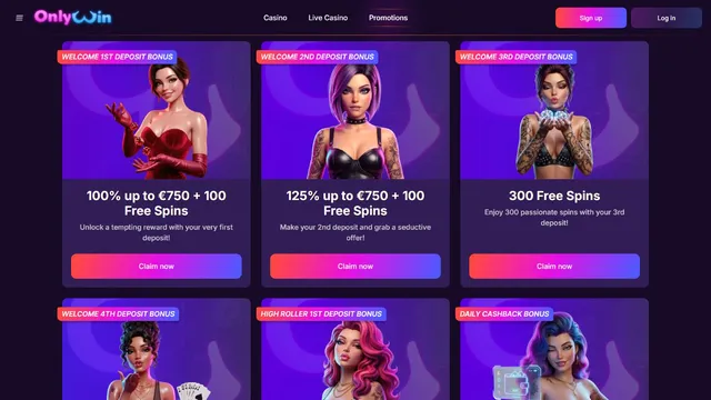 onlywin casino promotions