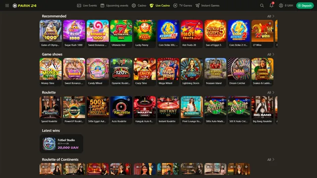 parik24 casino live games
