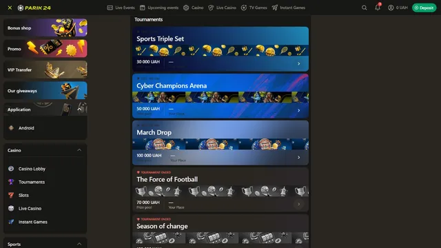 parik24 casino tournaments