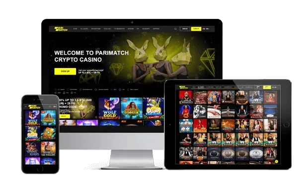 parimatch crypto casino website screens