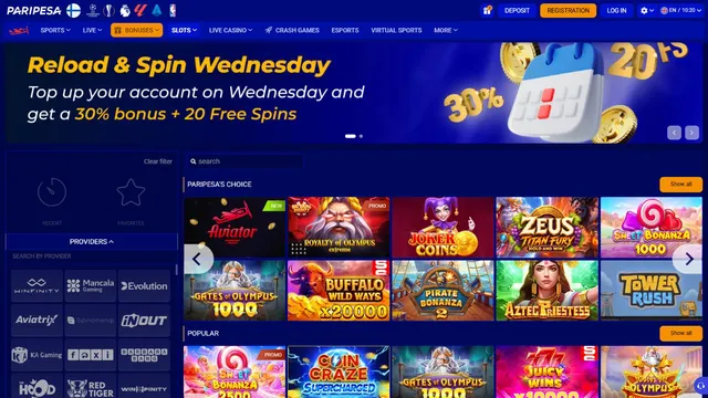 paripesa casino games