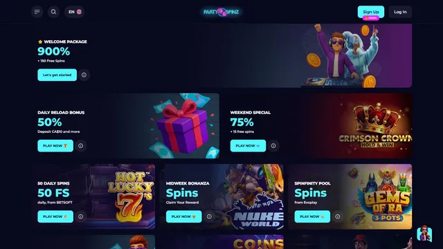 partyspinz casino promotions