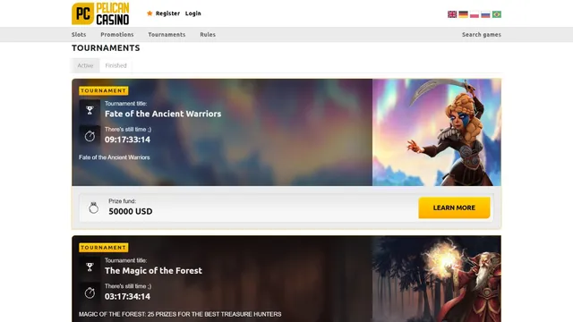 pelican casino tournaments